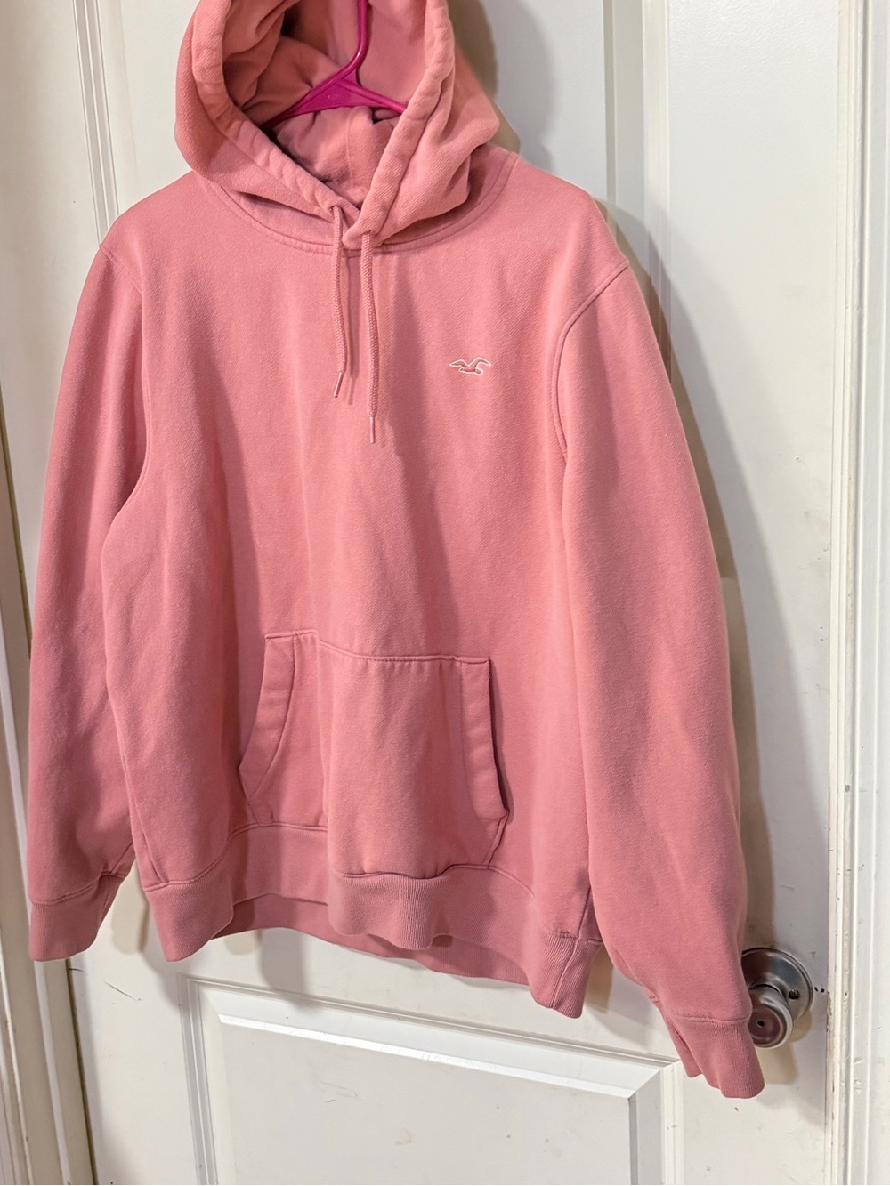 Hollister Rose Pink Hooded Sweatshirt with Logo